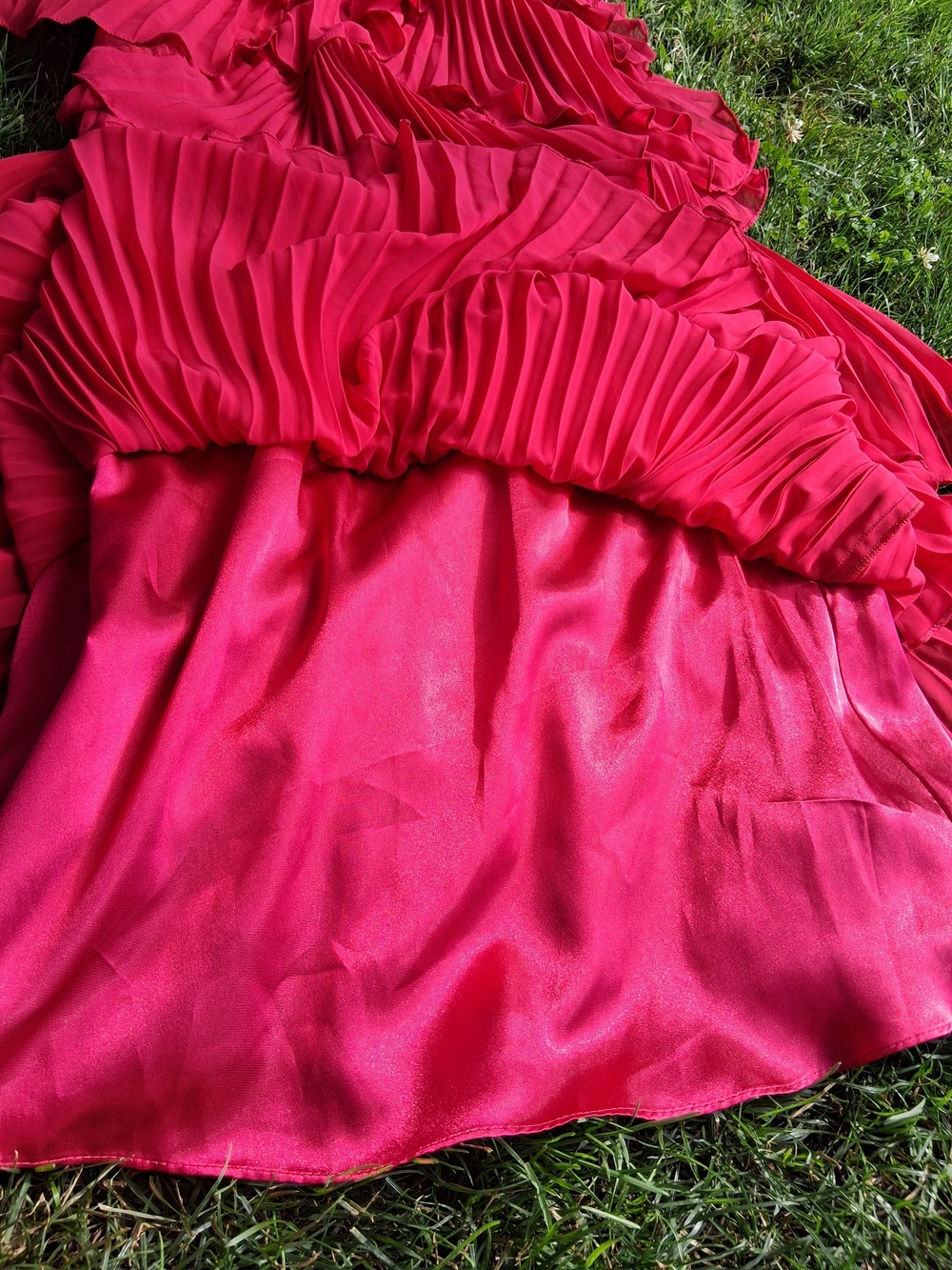 PROM DRESS Dalia Macphee Pleat Chiffon - Picture 5 of 14